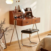 Stylish Dual-Purpose Cherry Wood Makeup Table & Nightstand with Sleek Design hby-4599